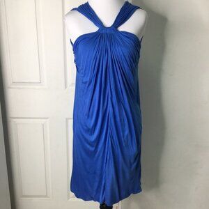 Yigal Azrouel Women’s Blue Mini Dress T Shirt Draped Size 0